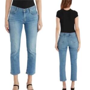 Current/Elliott Low Rise Scooped Ruby Crop Flare Jeans - Blue Denim - Size 27